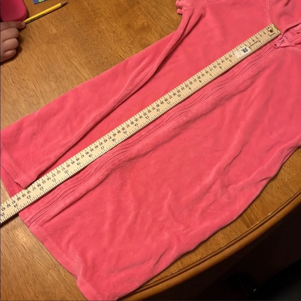 Girls Large (10/12) OP Pink Terry Cloth Zip Up Swim Suit Cover Up